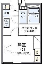 レオパレスシオン 1Kの間取図画像