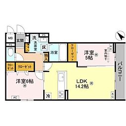 間取図画像 2LDK