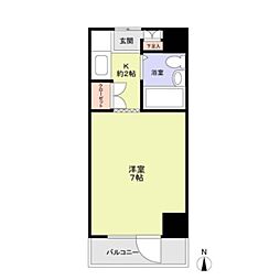 ダイヤモンドレジデンス ワンルームの間取図画像