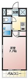 スカラベマンション 1Kの間取図画像