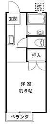 SKハイツ 1階1Kの間取り