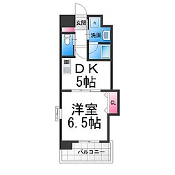 WOBSAKAI 1DKの間取図画像