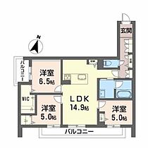 Ｅｃｒａｇｅ　Ｍ A0205 ｜ 福岡県福岡市博多区麦野３丁目5-7（賃貸マンション3LDK・2階・75.25㎡） その2