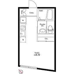 SUERTE府中 ワンルームの間取図画像