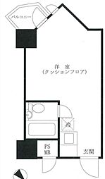 東京ベイビュウ ワンルームの間取図画像