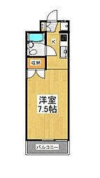 エスポワール ワンルームの間取図画像