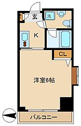ラ・プティ・メゾン 1Kの間取図画像