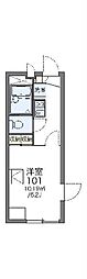 レオパレスウィステリア平井3 1Kの間取図画像