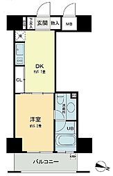 BelleFace本郷弓町 1DKの間取図画像