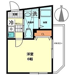 コーポランセ中野 1Kの間取図画像