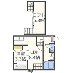 クロノス 1LDKの間取図画像