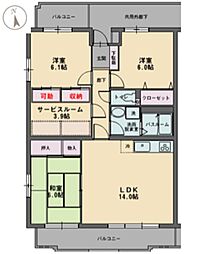 コルティーレ弐番館 3階/302