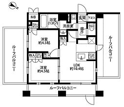 プレール・ドゥーク板橋本町 2LDKの間取図画像