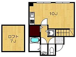 Will日吉本町弐番館 ワンルームの間取図画像