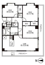 ウィンベル 2階3LDKの間取り