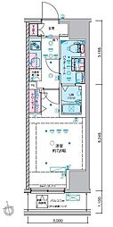 ジェノヴィア南砂町スカイガーデン 1Kの間取図画像