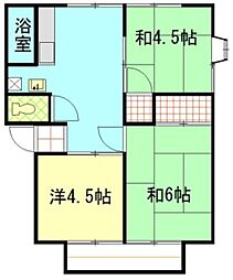 戸田スカイハイツ 3DKの間取図画像