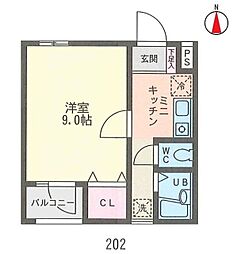 レガーロ保谷 1Kの間取図画像