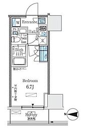 ParkCube大井町レジデンス 1Kの間取図画像