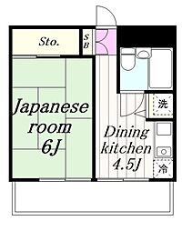 カーサふじみ野 1DKの間取図画像