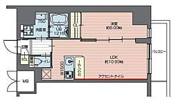 プレジオ西新井 1LDKの間取図画像