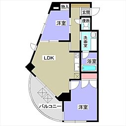 シマムラビル 2LDKの間取図画像