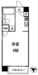 BREEZE早稲田 1Kの間取図画像