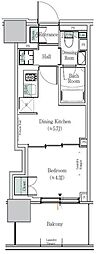 ONE ROOF RESIDENCE NISHINIPPORI 1DKの間取図画像