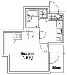 ドルチェ東京本所 5階1Kの間取り