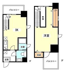 グランビュー御茶ノ水 1DKの間取図画像