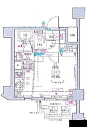 CREVISTA代田橋 1Kの間取図画像