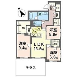 ニゲラパレス 3LDKの間取図画像