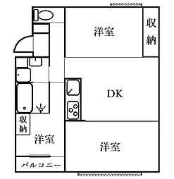 東和マンション 3DKの間取図画像
