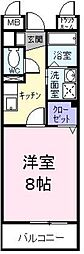 グラン・シャリオ 1Kの間取図画像