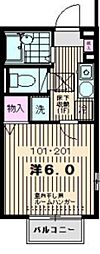 モナリエーＥ 2階1Kの間取り