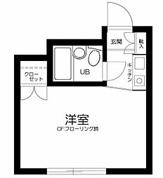 グロスクベル 1Kの間取図画像