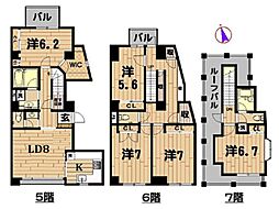 JLBグランエクリュ中野坂上 5LDKの間取図画像