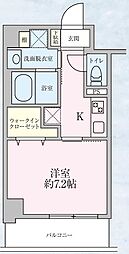 カーロヴィレッタ3 1Kの間取図画像