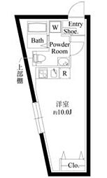 グッドイナフ中野新橋 ワンルームの間取図画像