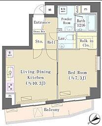 メゾンドタカヤ 2階1LDKの間取り
