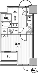 東神田テラスレジデンス 9階1Kの間取り