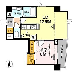 TOKIWARESIDENCE 1LDKの間取図画像
