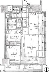 コンパートメント東京中央 2LDKの間取図画像