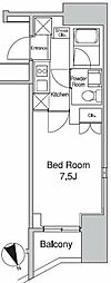 プラウドフラット蒲田2 1Kの間取図画像