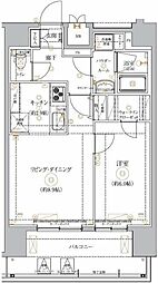GENOVIA南千住IXskygarden 1LDKの間取図画像
