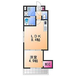 ジーメゾン泉大津ペルフェット 1LDKの間取図画像