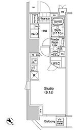 COMFORIA蒲田 ワンルームの間取図画像