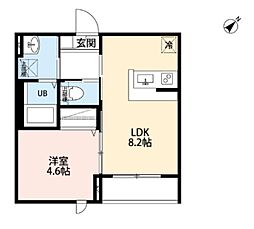 Cullinan Neko 1LDKの間取図画像