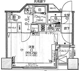 アイフォート千住曙町 ワンルームの間取図画像