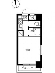 スカイコート早稲田3 1Kの間取図画像
